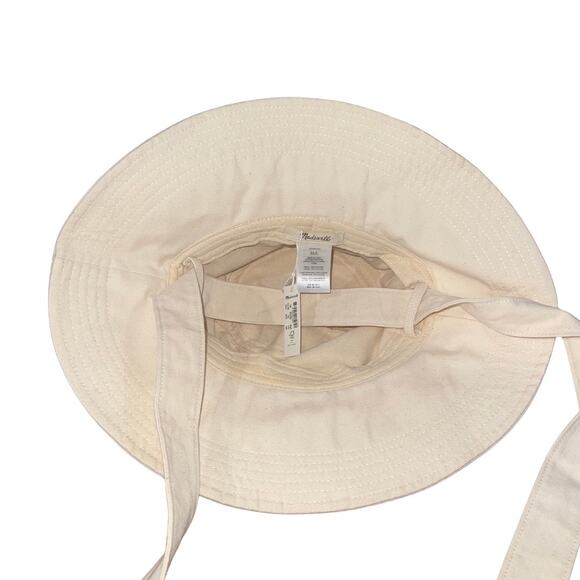 Madewell Canvas Lantern Bucket Hat Size M/L 100% Cotton Sunhat NWT - Picture 3 of 4